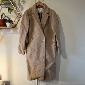 Babaton The Stedman Coat - Soft Wool Cashmere - tan herringbone